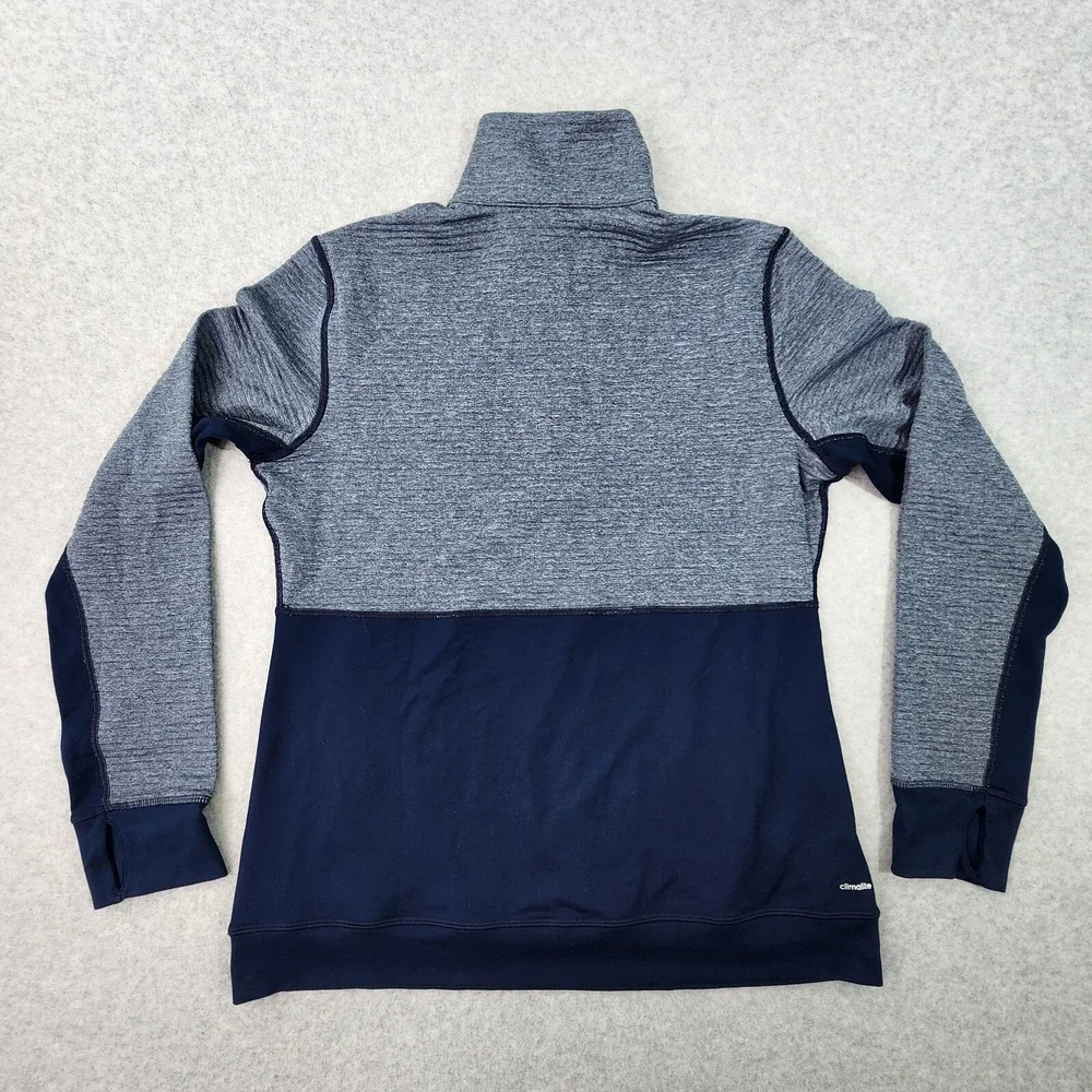 Adidas Michigan Wolverines Jacket Men Medium Blue 1/4 Zip ClimaLite Athletic Fit